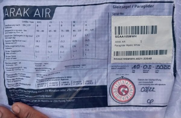 Parapente Skywalk ARAK AIR - Imagem 5